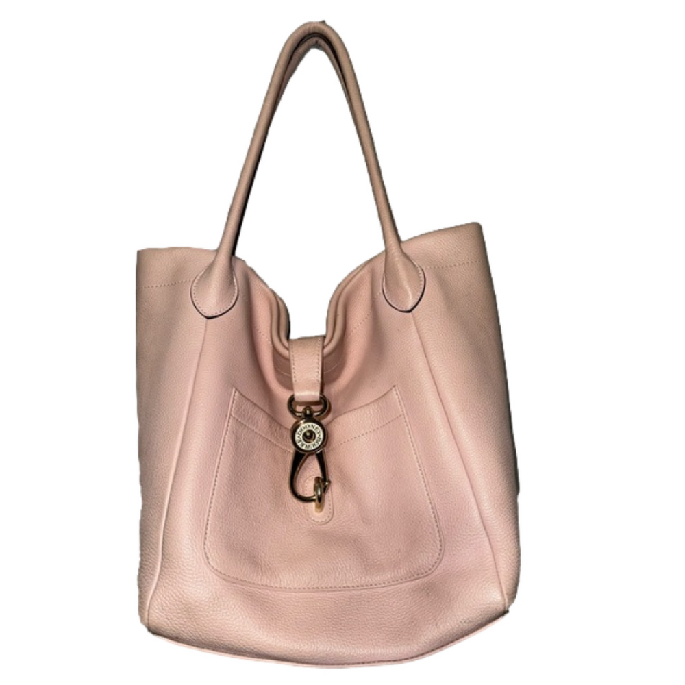 Dooney & Bourke Pink Belvedere Logo Lock Tote Bag, Large, Preloved